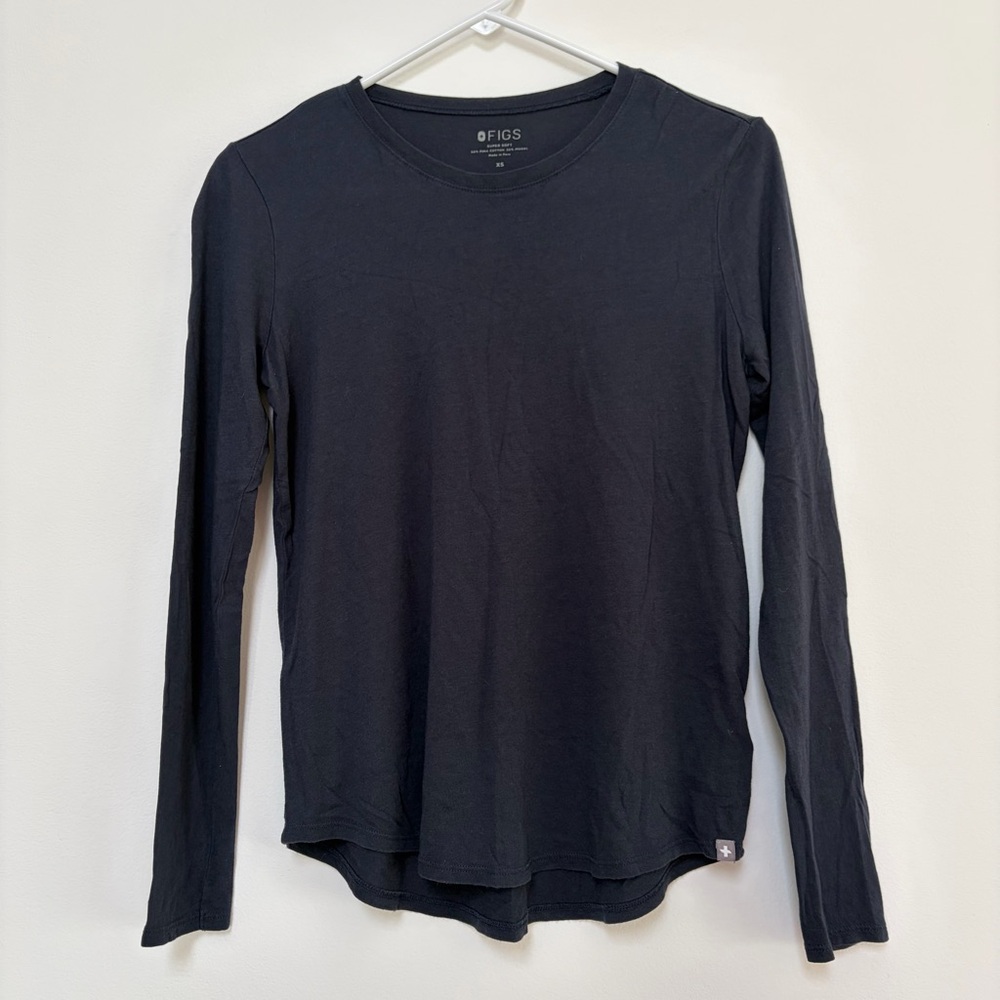 FIGS Super Soft Long Tee Size XS Bluish Gray